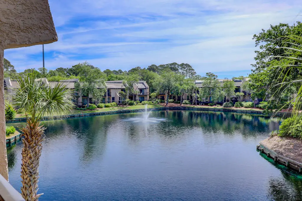 Airy, lagoon-view condo with pool, hot tub & tennis - walk to the beach