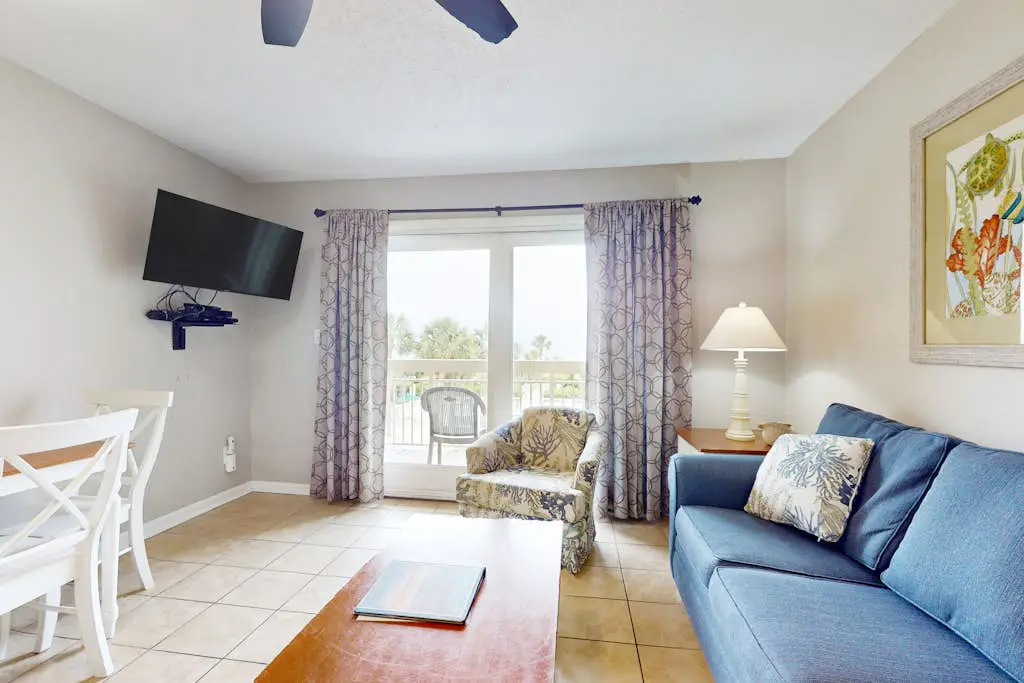 Beach-view condo in oceanfront complex with outdoor pool, beach access, balcony