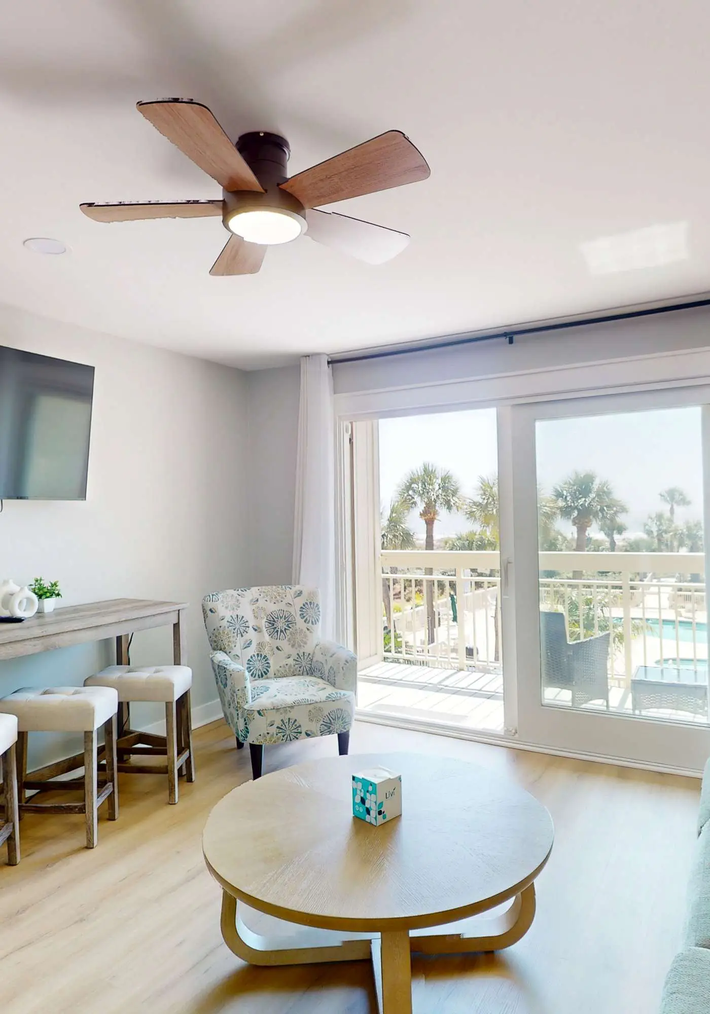 Beach-view condo in oceanfront complex with outdoor pool, beach access, balcony