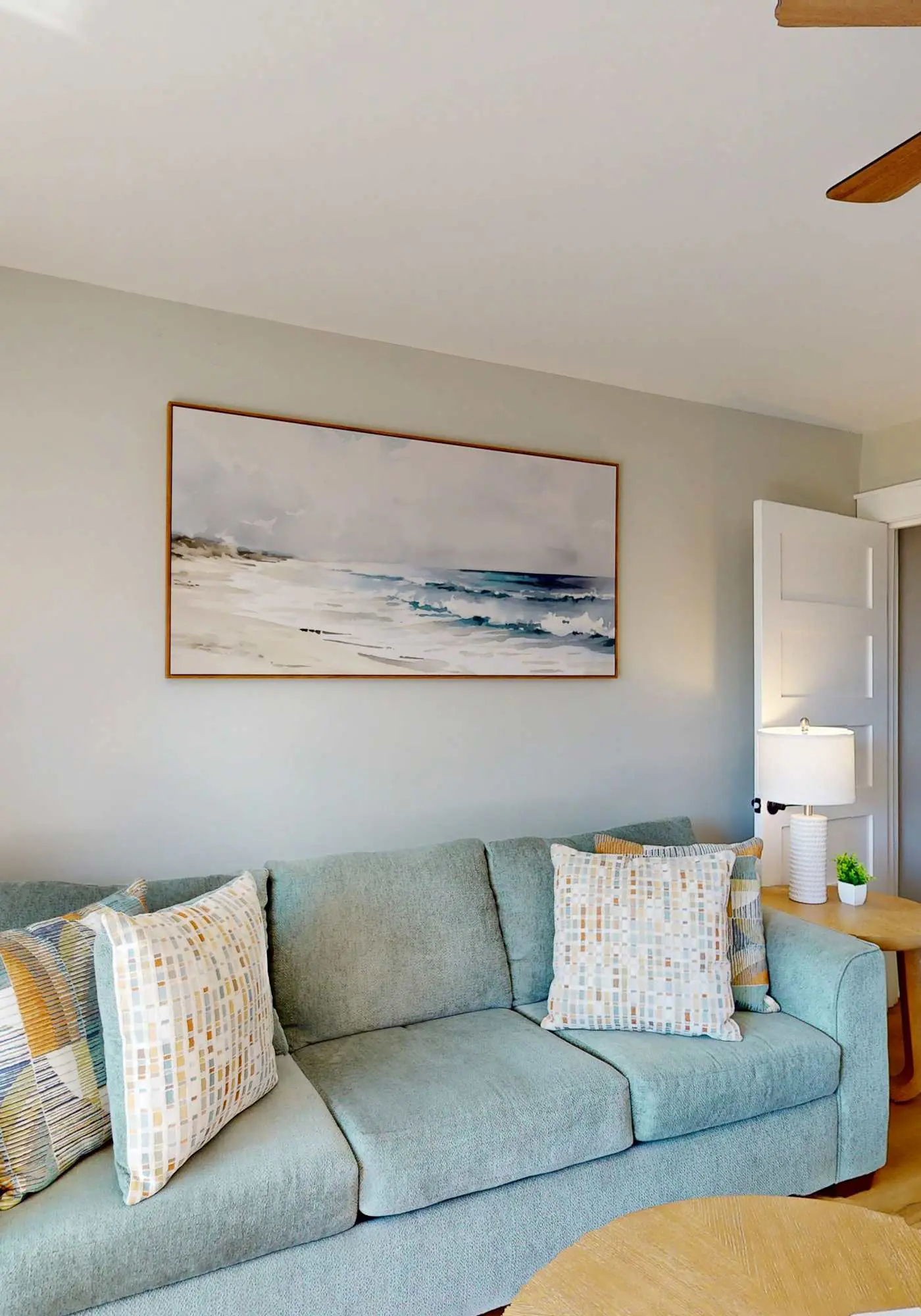 Beach-view condo in oceanfront complex with outdoor pool, beach access, balcony