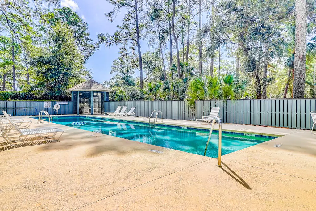 Golf course-view condo with on-site pool, tennis, & private patio