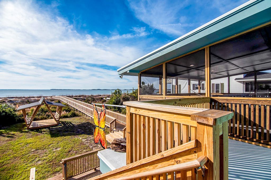 Two-story beach home near the ocean with free WiFi & a porch