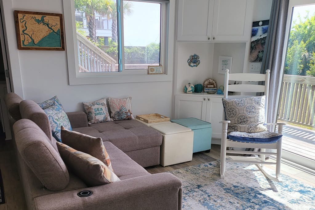 Two-story beach home near the ocean with free WiFi & a porch