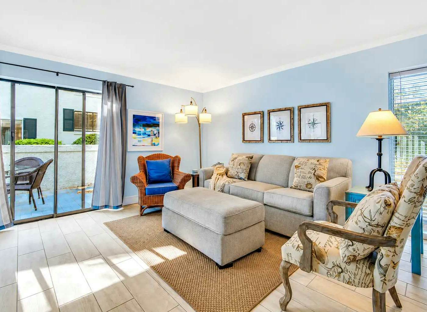 Wonderful sun-filled retreat w/ generous patio, pool, & tennis - near beaches