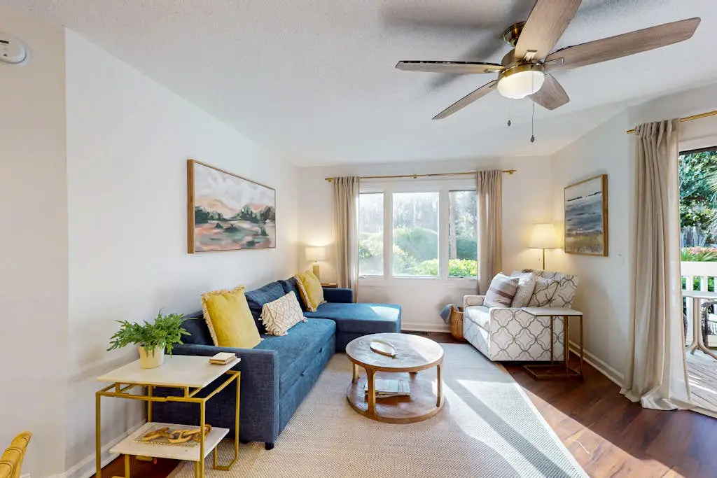 Ground-Floor Villa with Deck, Shared Pool, and Hot Tub - Near Golf and Beach