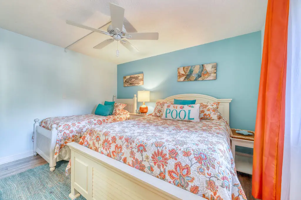 Spacious villa with pool, hot tub, playground & cute decor - steps from beach