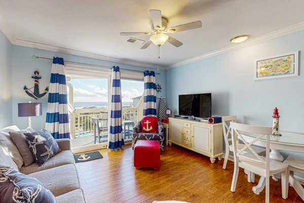 Charming Waterfront Villa with Ocean Views, Private Balcony & Pool — Steps to the Beach