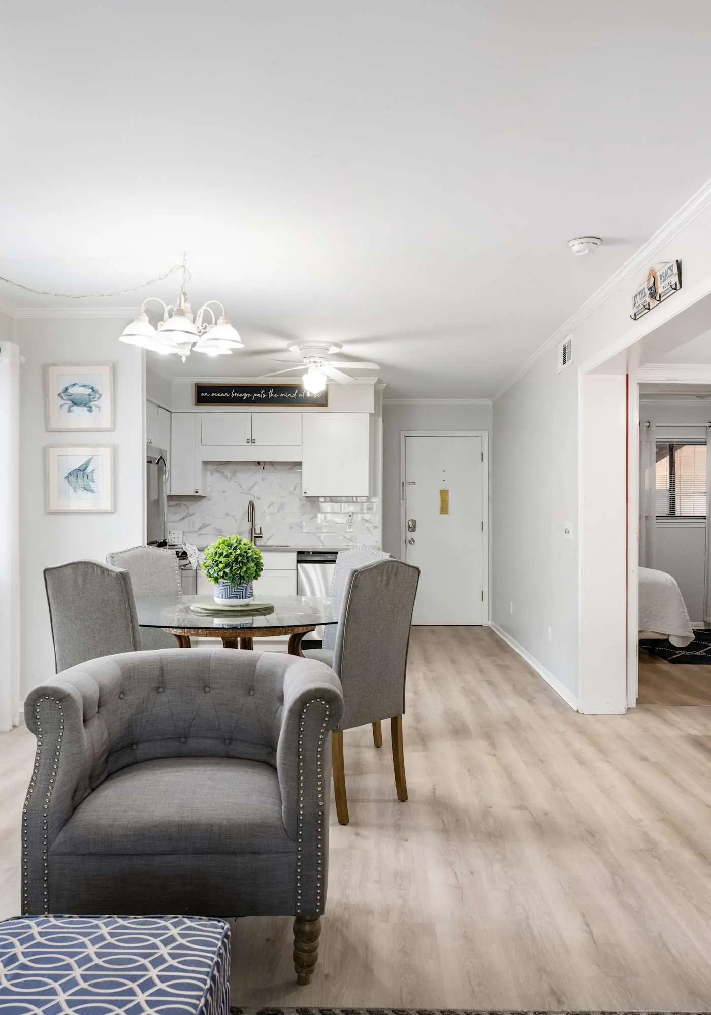 Water view retreat with balcony, beach gear, pools, tennis, hot tub, & gym