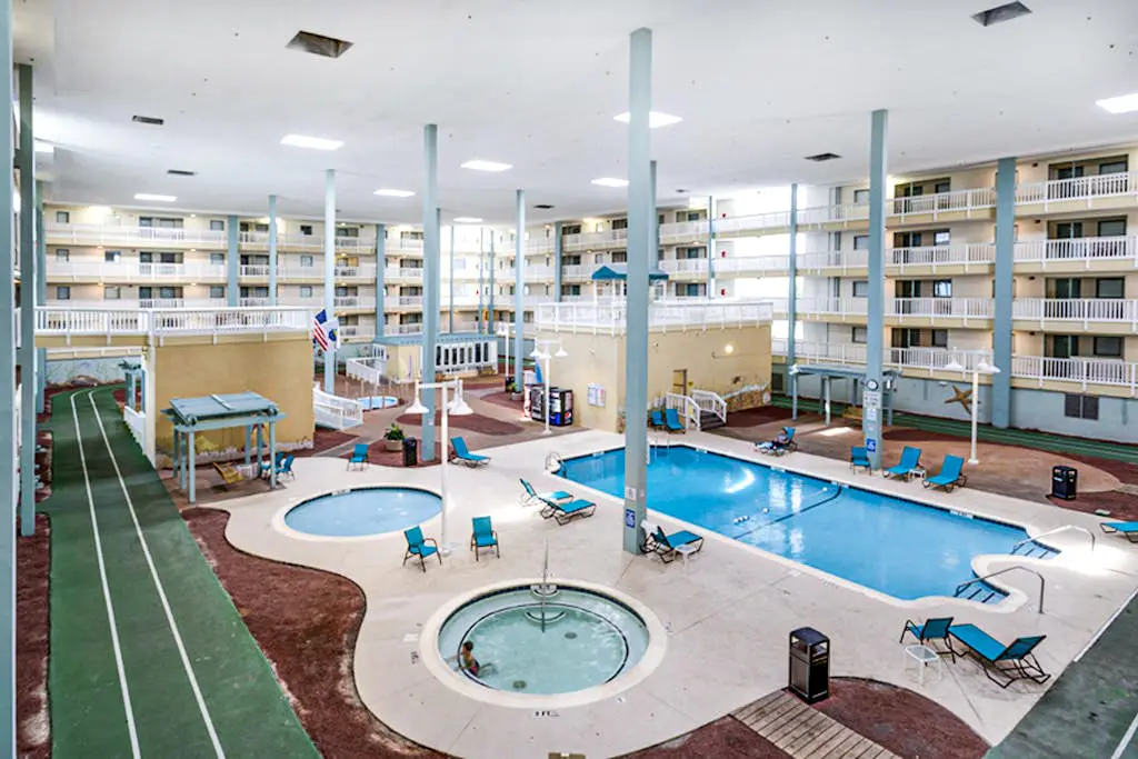 Updated getaway with pools, hot tub, close to beach