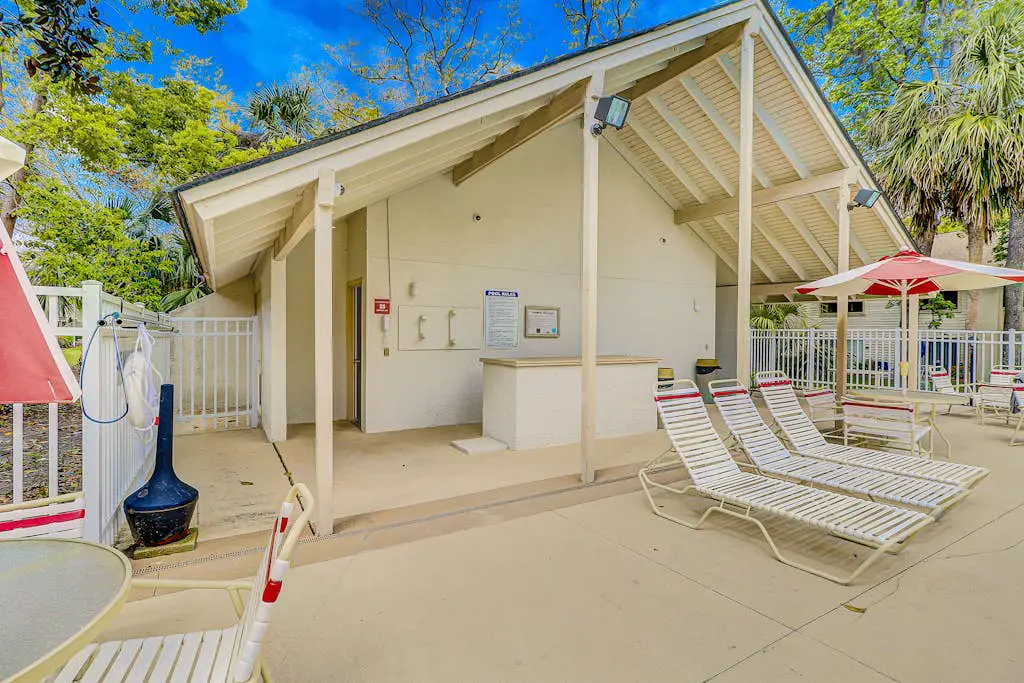 Welcoming villa with pool, beach access, patio, central AC, & washer/dryer