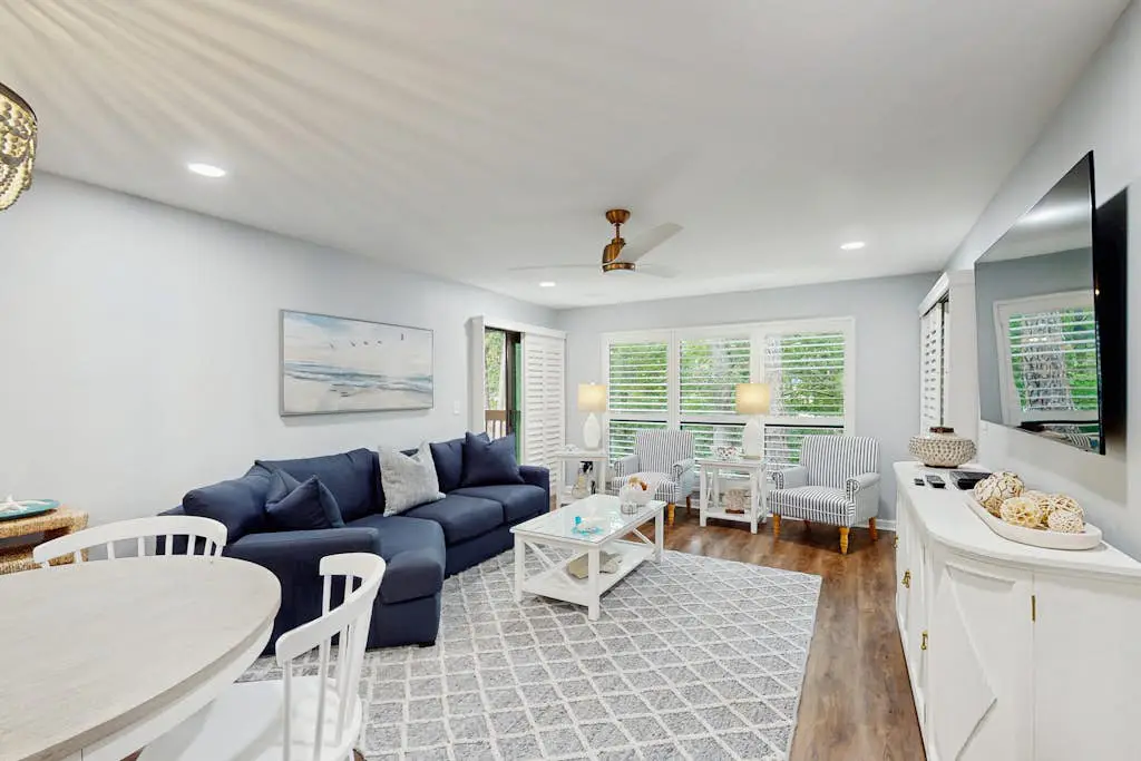 Dog-Friendly Condo with pool, golf, and just steps to the beach