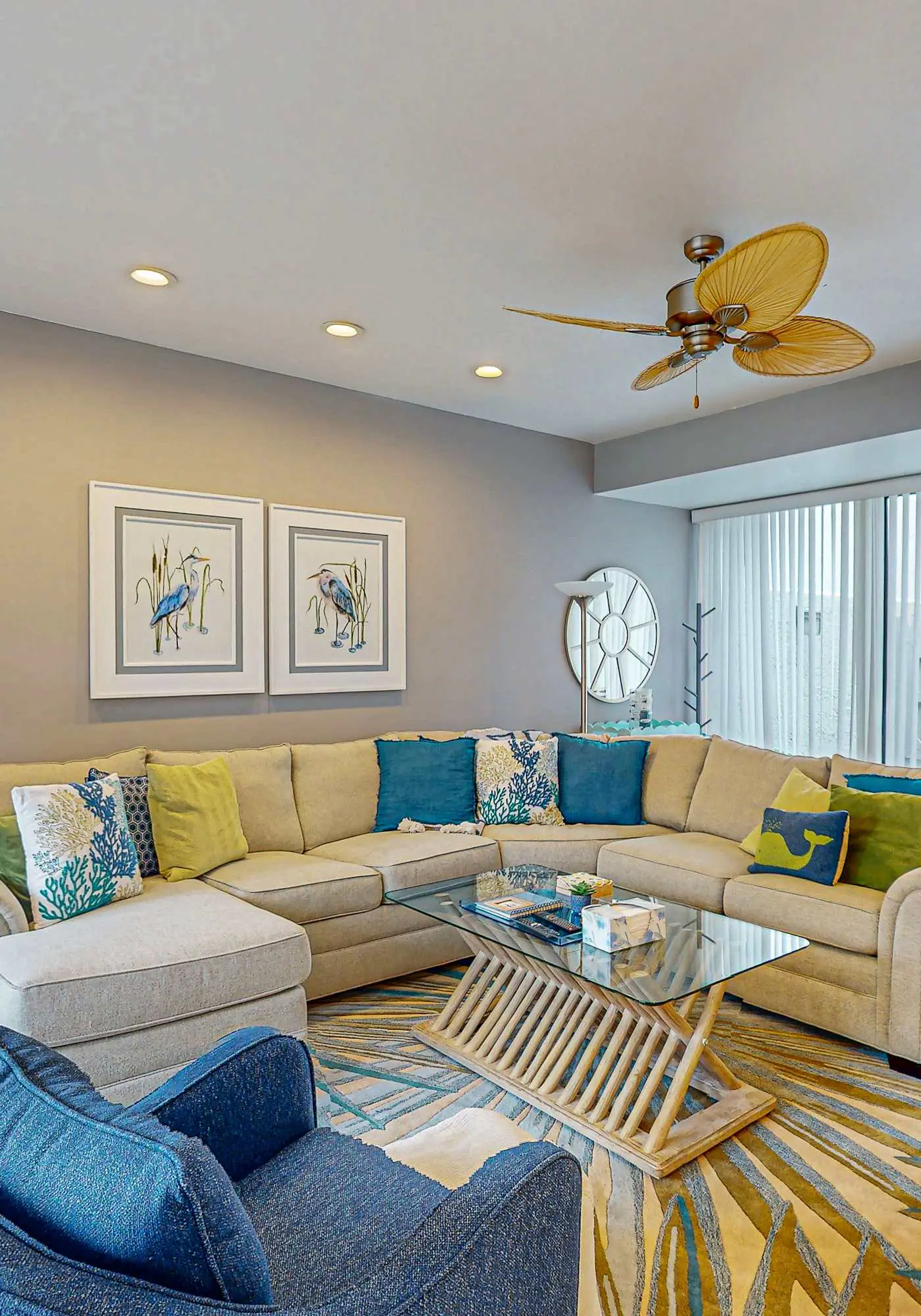 Professionally decorated townhome with multiple balconies, pool, & washer/dryer