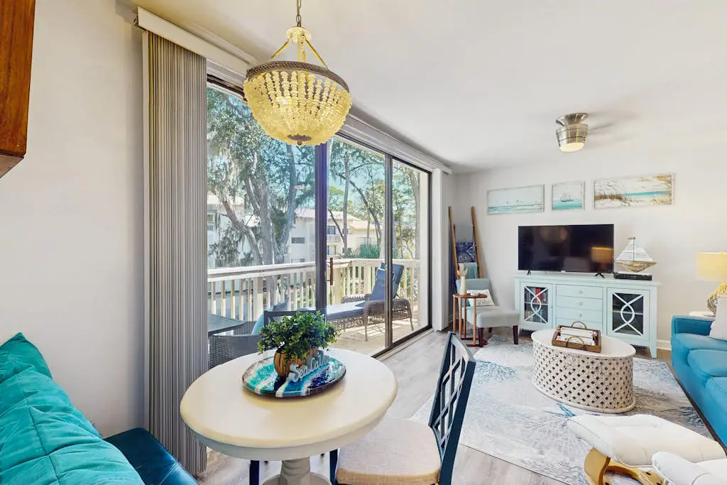 Villa with a 2 outdoor pools, bike paths, and a short walk to Coligny Beach