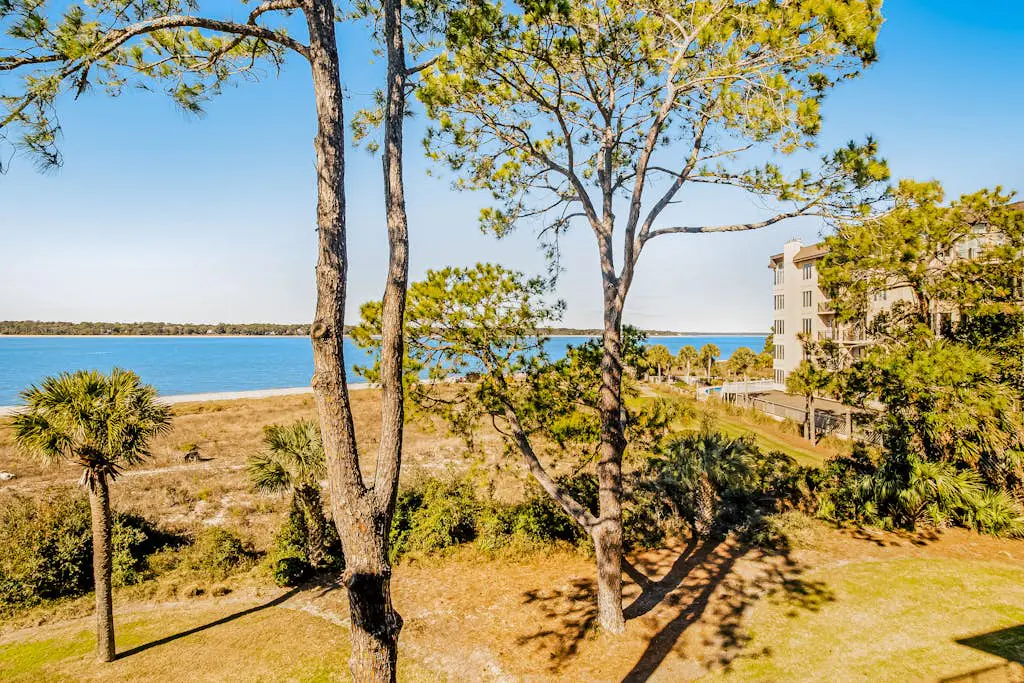 Beachfront condo with large furnished balcony, pool & beautiful views