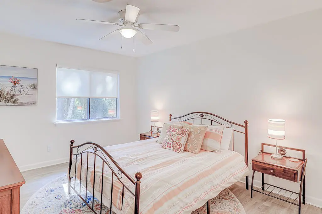 Dog friendly home with an enclosed yard, pool deck, & private pool