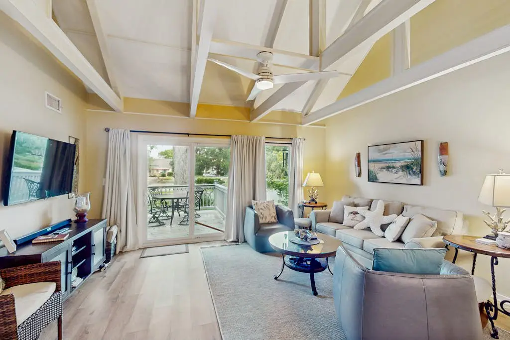 Gated community home w/ vaulted ceilings, lagoon, & pools - near beaches