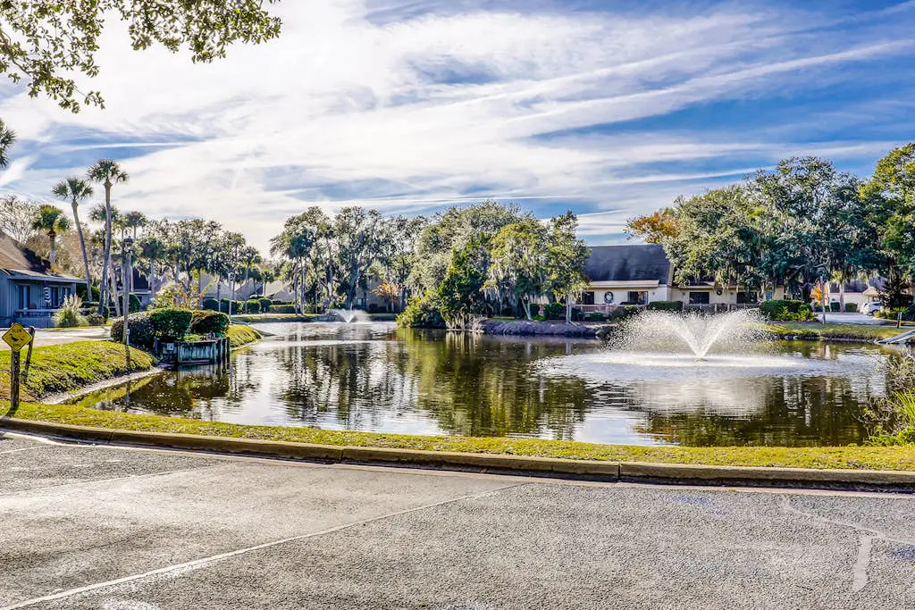 Gated community home w/ vaulted ceilings, lagoon, & pools - near beaches