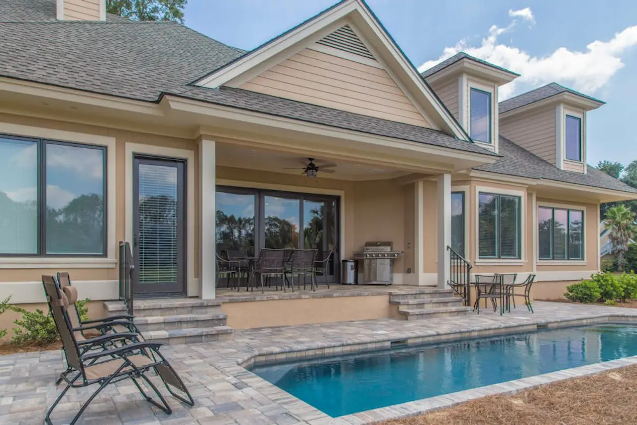 Modern home on 7th fairway with private pool & porch - near shopping ...