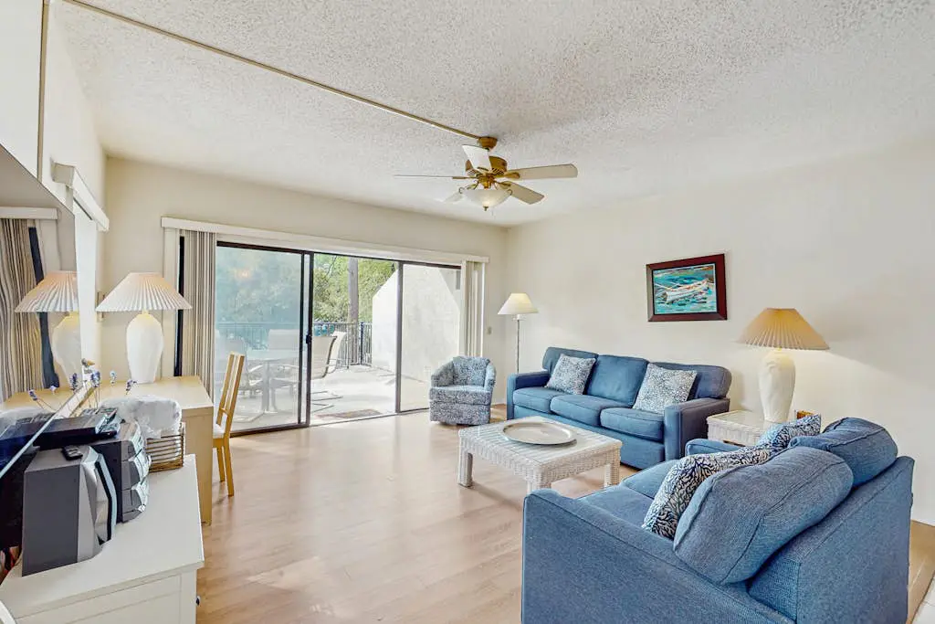 Inviting family-friendly condo with balcony, central AC, & outdoor pool