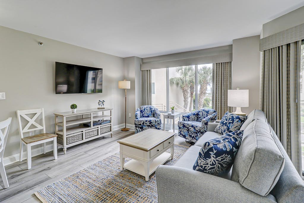 First Floor, Oceanfront Condo with Free WiFi, Balcony, Shared Hot Tub, Pool, Sauna