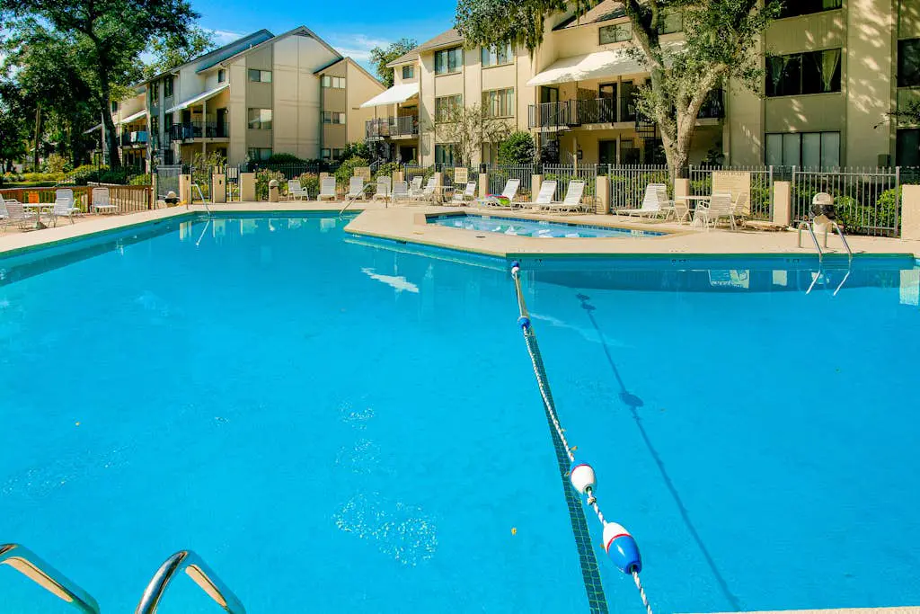 Two-story condo with pool - walk to Coligny Beach