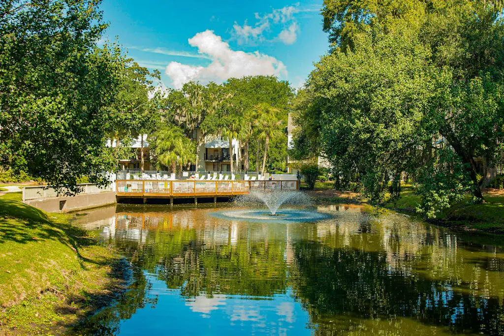 Two-story condo with pool - walk to Coligny Beach