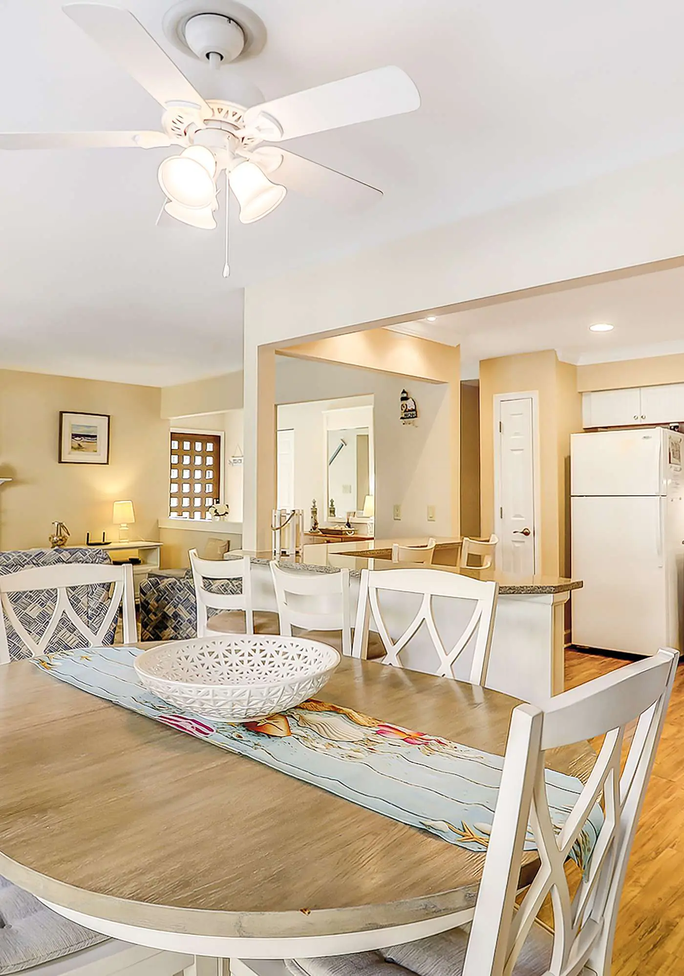 Relaxing First-Floor Condo | Spacious Deck + Remote Work Setup | Walk to Beach