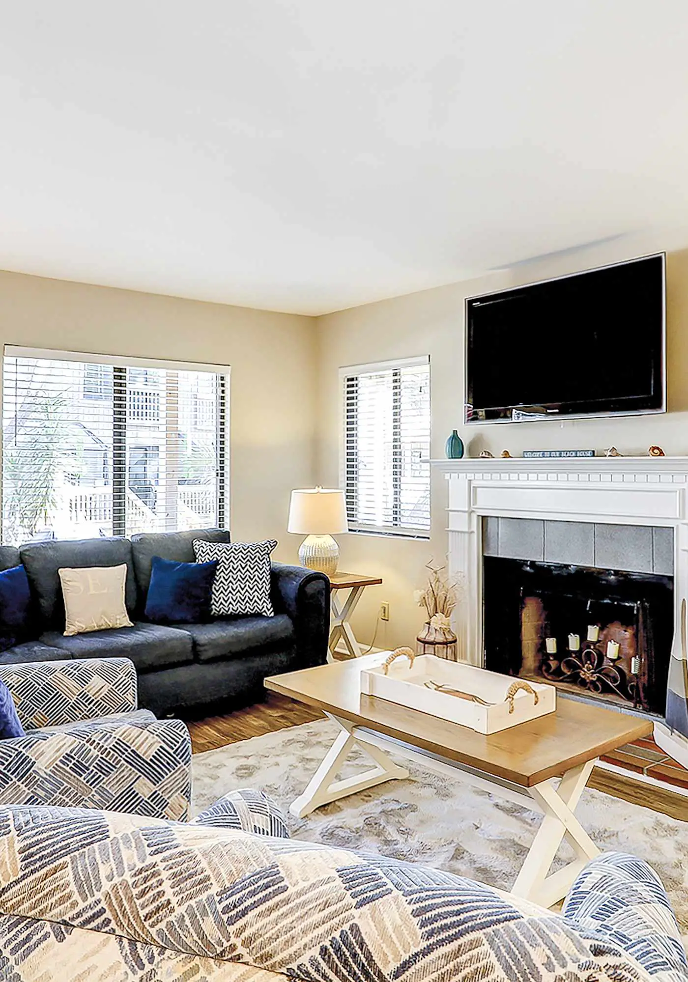 Relaxing First-Floor Condo | Spacious Deck + Remote Work Setup | Walk to Beach