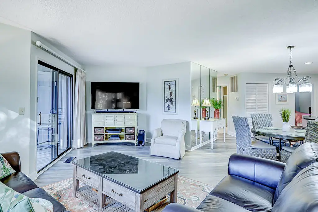 Stylish Villa with Fast WiFi, Shared Pool, & Hot Tub - Mile from the Beach