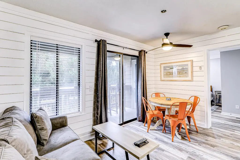 Modern condo with water views, central air-conditioning, shared pool, & hot tub