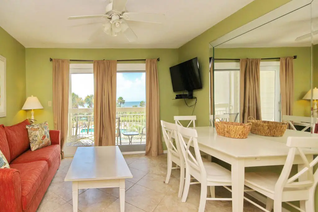 Beach-view condo in oceanfront complex with outdoor pool, beach access & balcony