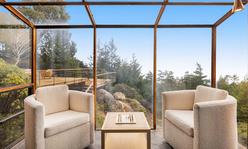 Stunning ocean view home with gourmet kitchen, luxe interior & large deck