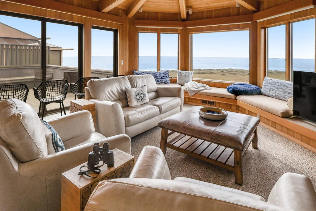 White Waters - Oceanfront seaside home with balcony & sweeping ocean views