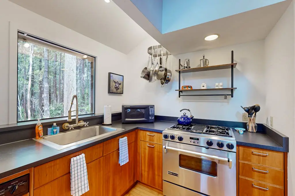 Forested home with deck & grill near the Lodge, dogs welcome