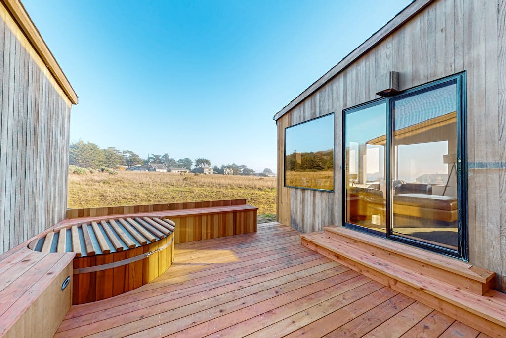 Coffee by the Sea - Ocean-view meadow home with private hot tub, dogs welcome