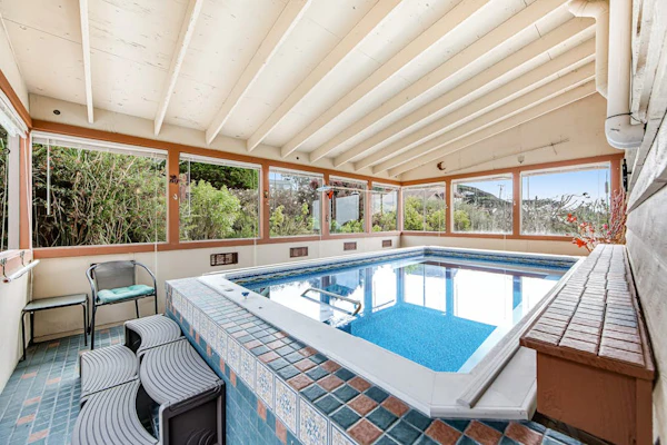 Dog-friendly beach house with private hot tub, indoor pool, WiFi & ocean views