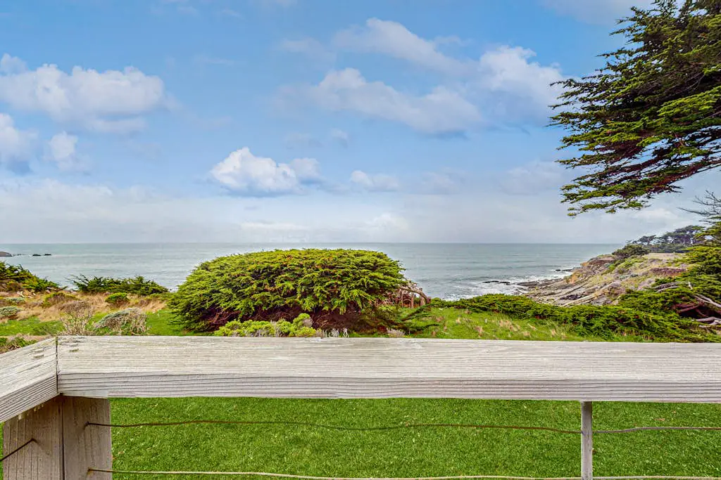 Brammer's Bluff - Oceanfront home with hot tub & garden near the bluffs, dogs welcome