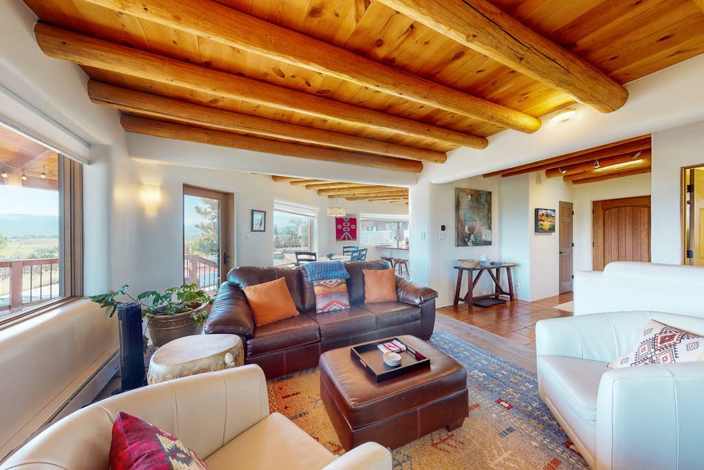 Gated mountain-view gem with tennis, labyrinth, rooftop bar, private hot tub