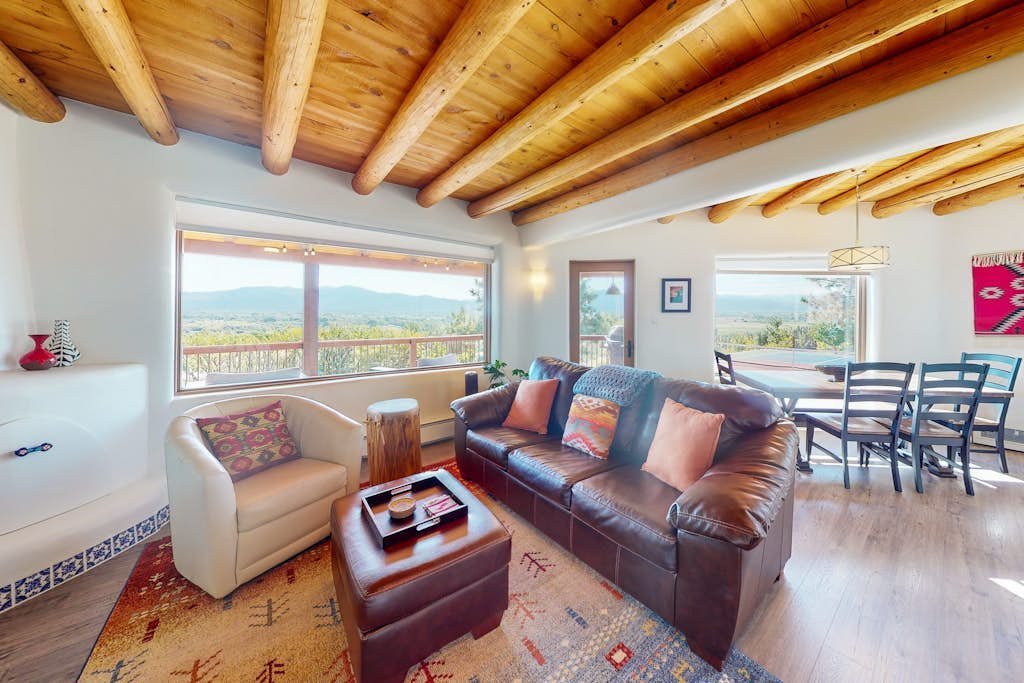 Gated mountain-view gem with tennis, labyrinth, rooftop bar, private hot tub