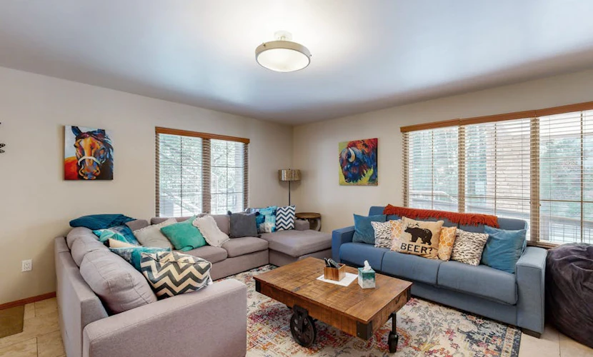 Sophisticated St. Moritz Condo with fireplace, expansive patio & mountain views