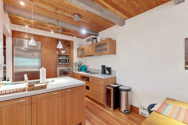 Modern mountain-view getaway w/ fireplace - walk to private ski locker by lifts