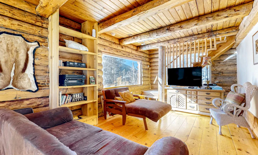 Serene & sunlit dog-friendly cabin with hot tub, fire pit, & views - near skiing