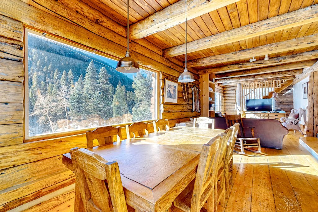 Serene & sunlit dog-friendly cabin with hot tub, fire pit, & views - near skiing