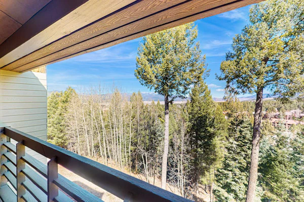 Condo with mountain views, cozy wood burning fireplace, & private gas grill