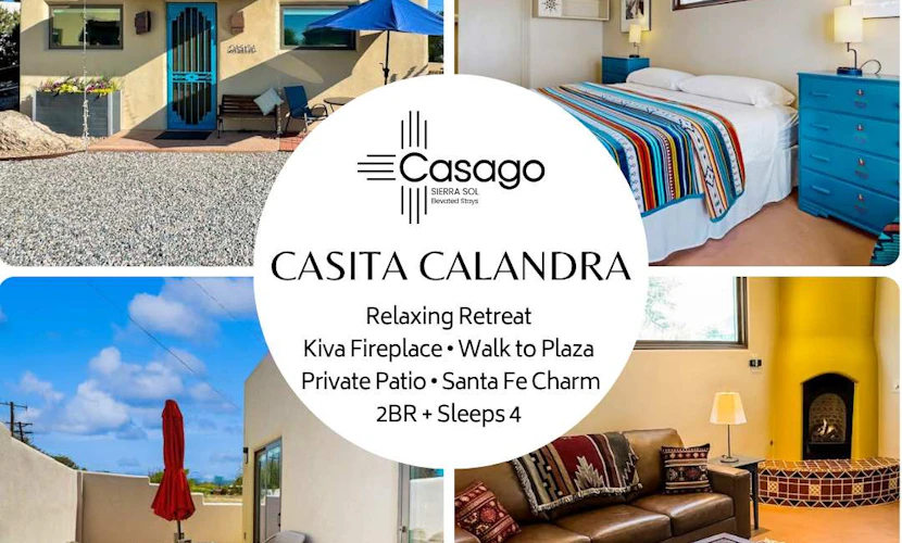 Cozy Casita in the Heart of Santa Fe with gas kiva fireplace and private patio
