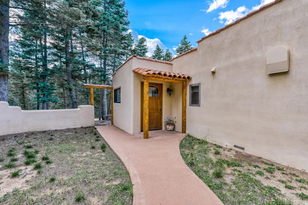 Beautiful home with fireplace, custom murals, gourmet kitchen, & forest views