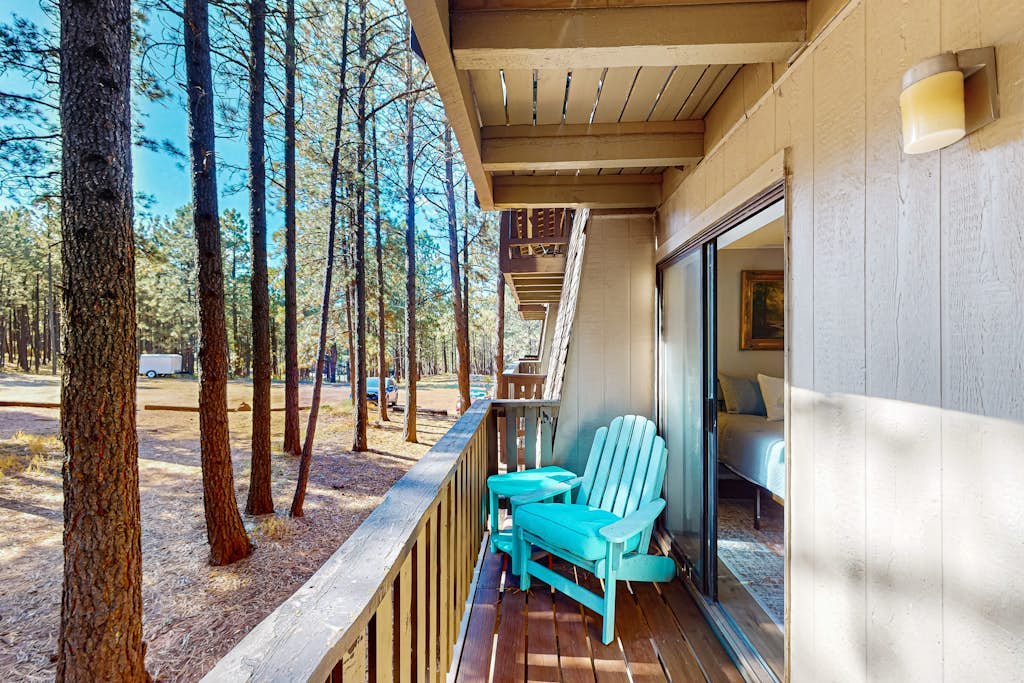 Comfortable condo with two balconies, resort access, and gas fireplace!