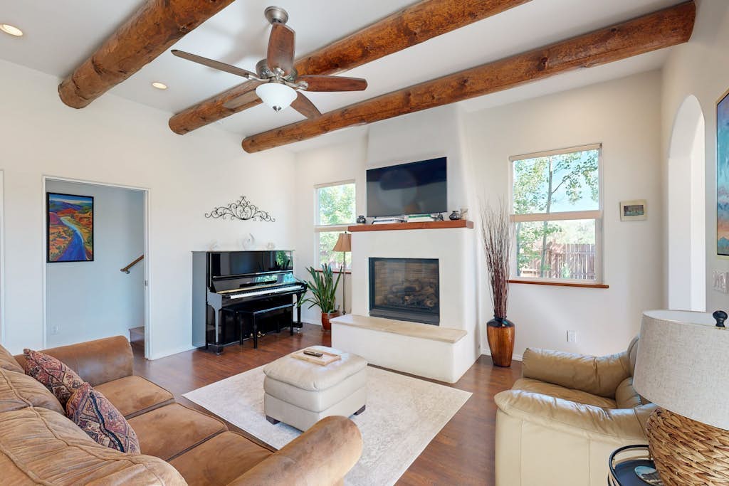 Modern Adobe Home w/ Mountain-View Balcony, Short Drive Downtown