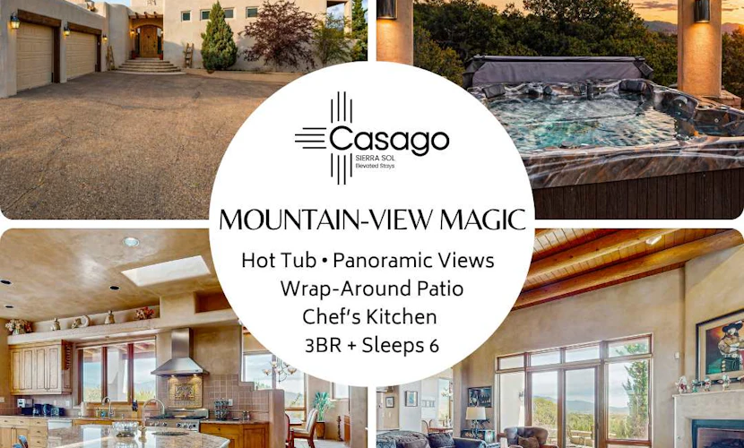 Mountain-view magic - large home office, chef’s kitchen, wraparound patio