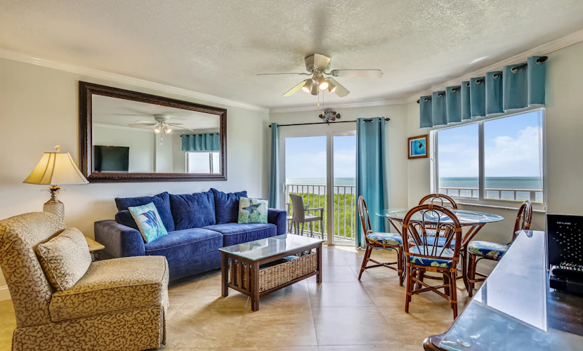 Oceanfront condo with beach access, pool, balcony, & tennis - marina available